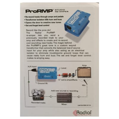 Radial ProRMP 1-channel Passive Re-Amping Device Direct Box with Custom Transformers image 7