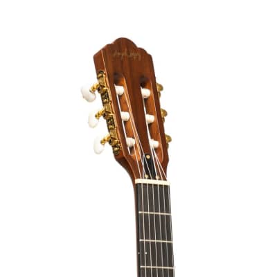 ANGEL LOPEZ 4/4 cutaway electric classical guitar with solid body natural colour image 6