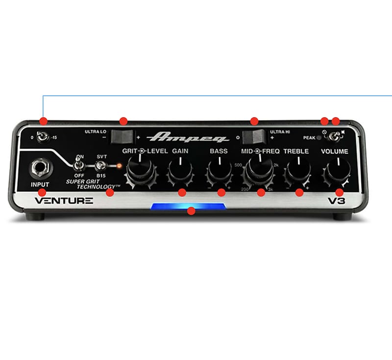 Amazon.co.jp: Ampeg Venture V3 ベースギターヘッド 300ワット
