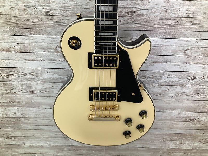 ギター Epiphone Les Paul Custom Blackback PRO Epiphone Les Paul Custom Blackback Pro Antique White 2021