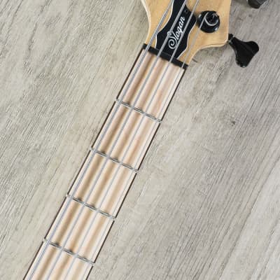 Mayones Slogan Classic 4 4-String Electric Bass Myrtlewood Trans Natural w/ Case image 17