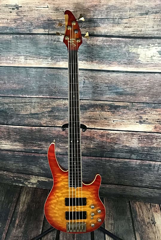 Used Brian Moore i5 USB 5 String Electric Bass with Case image 1