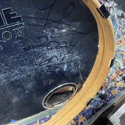 Frank Ferrer's Guns N Roses, Pork Pie, 2016 Drum Set, 24",16",14",13",12" Purple Sparkle. Signed! Authenticated! image 4