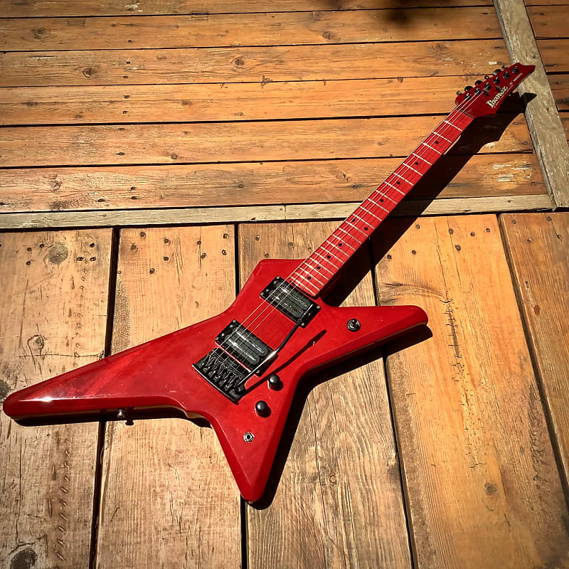 Vintage Ibanez X Series DT250 Transparent Red 1985 Destroyer | Reverb