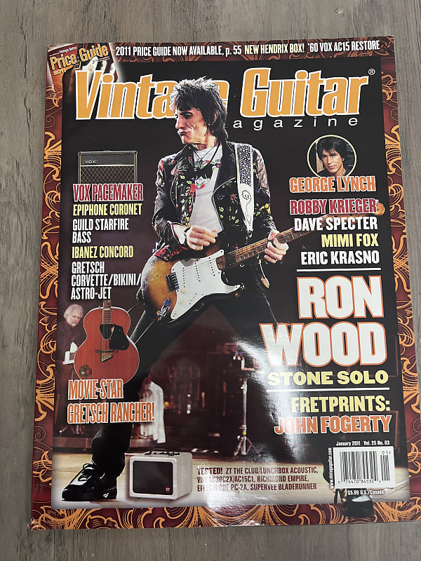 Vintage guitar magazine Ron wood Rolling Stones January 2011 | Reverb