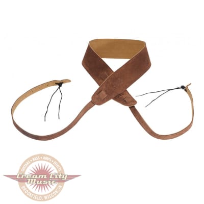Levy's MS14-BRN Suede Banjo Strap 2 1/2" with Suede Backing & Cradle Attachments Brown image 1