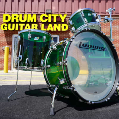 Ludwig USA Green Vistalite 50th Anniversary Pro Beat Outfit 3pc Shell Pack (Limited Edition - 2022) 13''/16''/24'' image 1