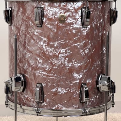 Ludwig 22/13/16" Classic Maple "Fab" Drum Set - Exclusive Rose Marine Pearl image 11
