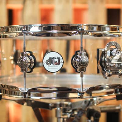 DW 5.5x14 Design Clear Acrylic Snare Drum - DDAC5514SSCL1 image 2
