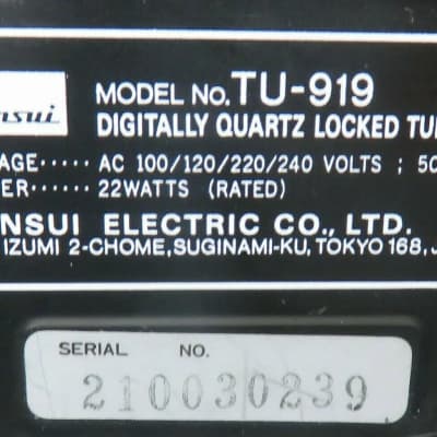 SANSUI TU-919 STEREO TUNER WORKS PERFECT SERVICED ALIGNMENT FULL RECAP +LED image 12