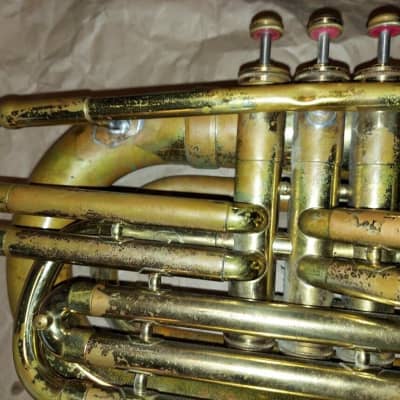 Bach Mercedes Marching French Horn Brass, USA, Acceptable Condition image 10