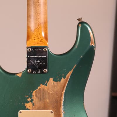 Fender Custom Shop Stratocaster Heavy Relic '59 - Rosewood Fingerboard, Aged Sherwood Metallic Green image 13