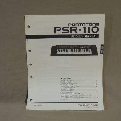 Yamaha Pirtatone PSR-110 Service Manual [Three Wave Music]