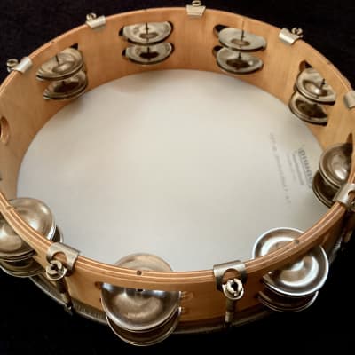 Ludwig 10” Tunable Wood Shell Tambourine Double-Row Jingles image 3