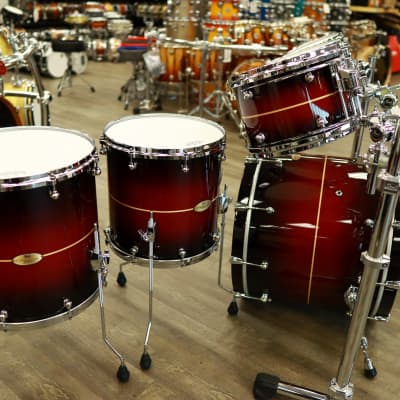 Pearl Reference One 6-Pc Shell Pack (Played by Omar Hakim) 8/10/12/14/16/22 (Red Burst Stripe) image 9