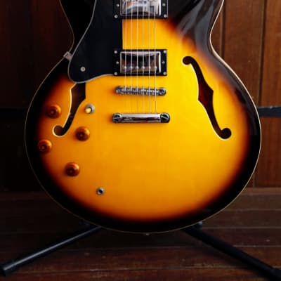 Tokai ES-67L Semi-Hollow Left Handed Tobacco Sunburst Electric Guitar Pre-Owned for sale