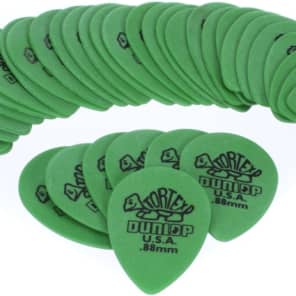Dunlop Tortex Small Teardrop Guitar Picks - .88mm Green (36-pack) image 4