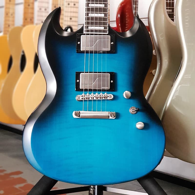 Epiphone Sg Prophecy Blue Tiger Aged Gloss | Reverb