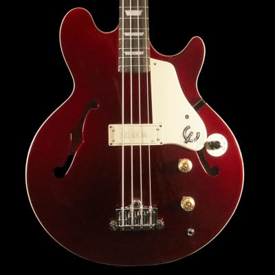 Epiphone Jack Casady Signature Semi Hollow Bass Guitar (Sparkling Burgundy) for sale