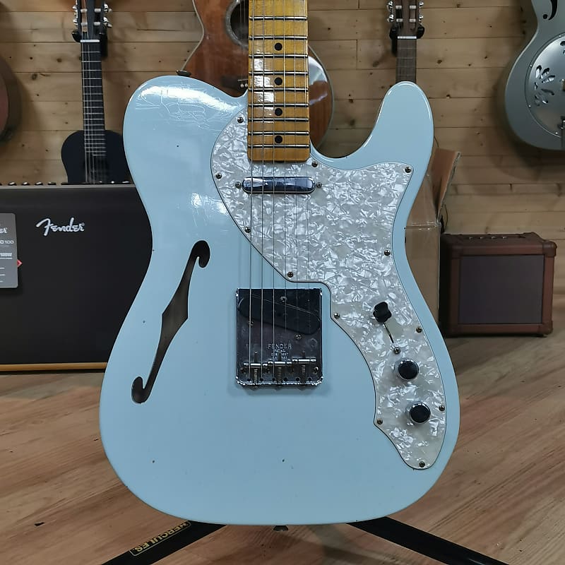 Fender Custom Shop 1969 Telecaster Thinline Journeyman - Maple Fingerboard,  Aged Sonic Blue