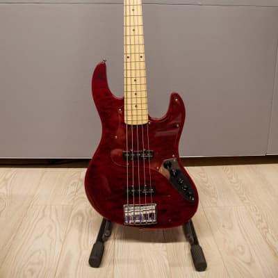 ESP AMAZE 5 DLX Jazz Bass 5 sting Japan 2010 Red | Reverb