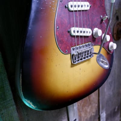 Keith Holland Custom S-ANS #1327 - Nitro 3-Tone Sunburst image 9