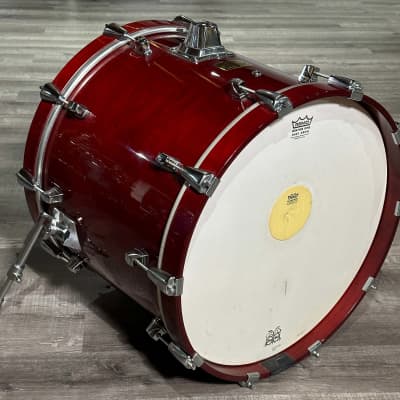 Used Yamaha Maple Custom 5pc Drum Set Red Lacquer image 9