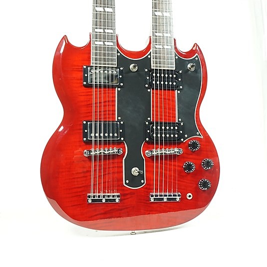 ギター Epiphone SG String Double-Neck Burgundy Epiphone SG Traditional Pro Electric Guitar Sparkling