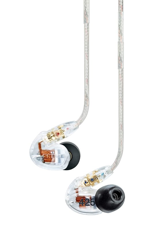 Shure SE425 Sound Isolating Earphones - Clear  			