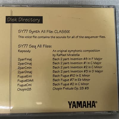Yamaha 2 disks Synth Modulation & Classical Demos image 5