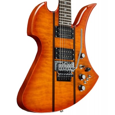 BC Rich Guitars Mockingbird Legacy ST Electric Guitar with Floyd Rose, Case, Strap, and Stand, Honey Burst image 4