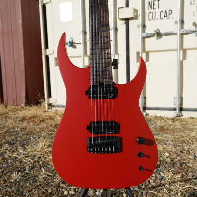Schecter USA CUSTOM SHOP Keith Merrow KM-7 Stage Red Satin 7-String Electric Guitar w/ Case (2024) image 5