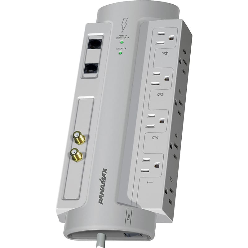 Immagine Panamax SP8-AV Surge Protector & Noise Filtration AC 8 Outlet & Coaxial & Phone - 1