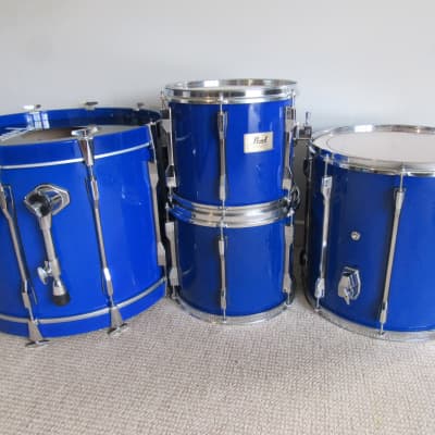 Pearl Session Elite Drum Kit Blue Lacquer 22/12/13/16 image 21
