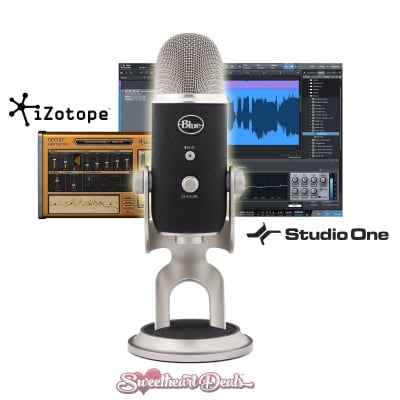 Blue Yeti Pro Studio USB Condenser Multipattern Microphone Home Recording Bundle image 1
