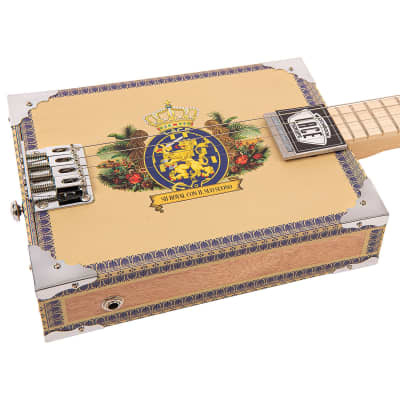 Lace Cigar Box Electric Guitar ~ 4 String ~ Royalty image 5