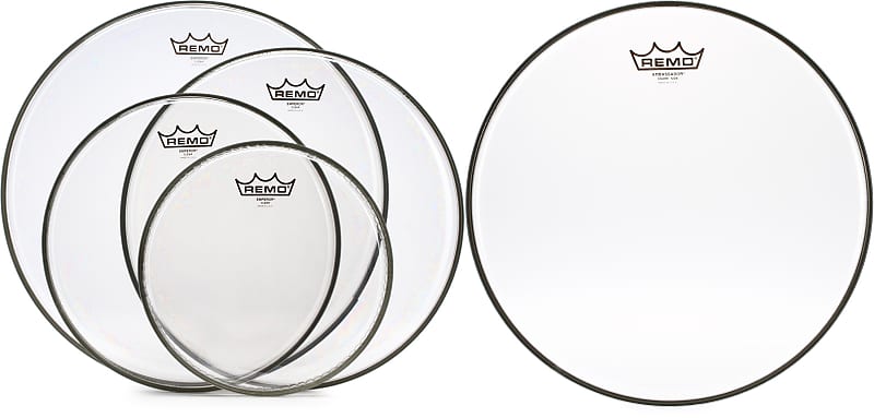 Remo Emperor Clear 4-piece Tom Pack - 10/12/14/16 Inch Bundle | Reverb