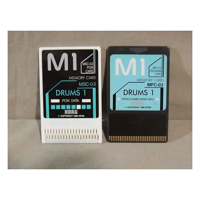 Korg M1 Drums 1 sound cards MSC-03 and MPC-03 for M-1 & M1R [Three Wave Music] image 1