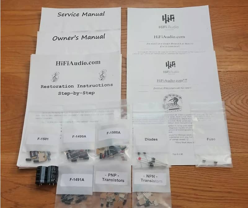 Sansui 661 restoration kit filter capacitor repair rebuild fix  			