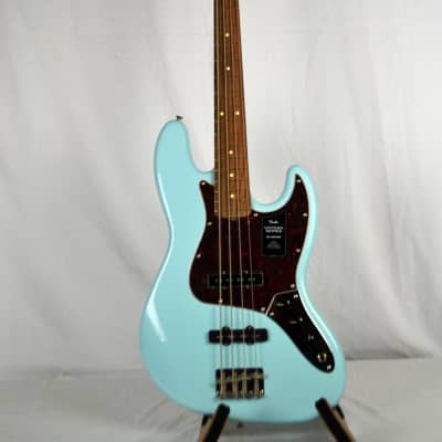 Fender Vintera '60s Jazz Bass with Fender Gig Bag - Daphne Blue image 2