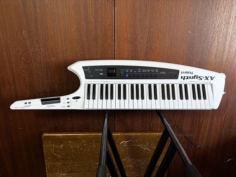 Roland AX-Synth Shoulder Synthesizer - White w/ gig bag power supply image 1