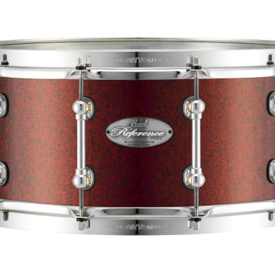 Pearl Music City Custom Reference Pure 13"x6.5" Snare Drum BURNT ORANGE ABALONE RFP1365S/C419 image 9