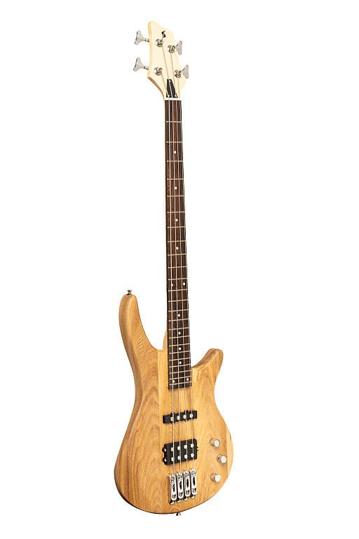 STAGG Fusion electric bass guitar Natural Finish image 1