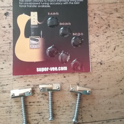 Tone Ninja 1/2 size Telecaster Bridge, Brass Saddles, USA Made, Gold