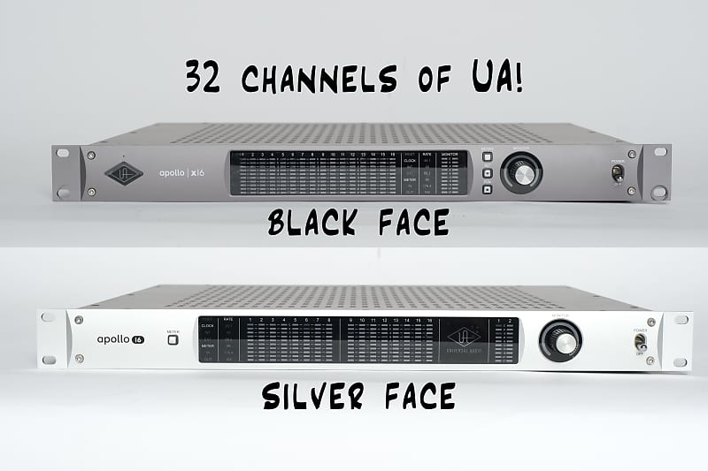 UA Apollo x16 Black AND Silver face! 32 Channels | Reverb