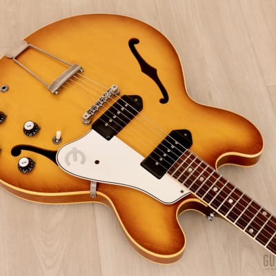 1961 Epiphone Casino E-230TD Vintage Electric Guitar Royal Tan, First-Year w/ Case image 11