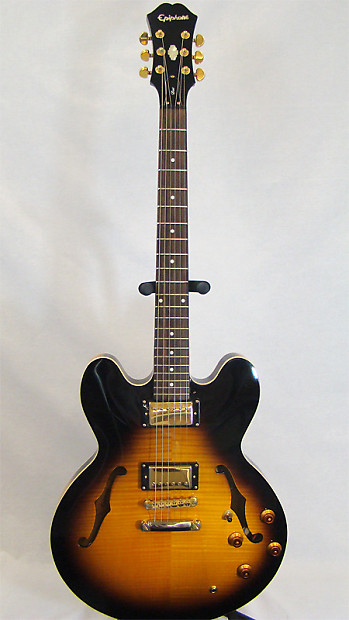 Epiphone Dot Deluxe Flametop Semi Hollow Electric Vintage Sunburst