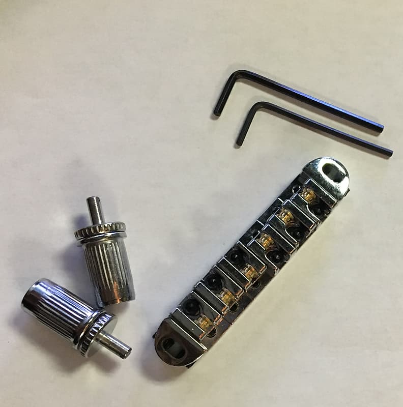 SGM Locking Bridge, Brass Roller Saddles Gibson USA Les Paul Reverb