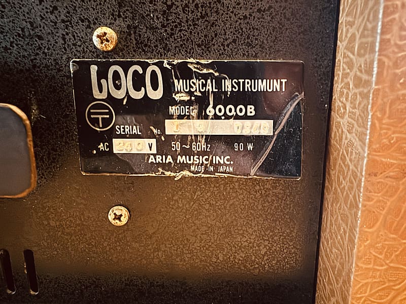 Aria Loco Bass Amp Head late 70s - Brown tolex