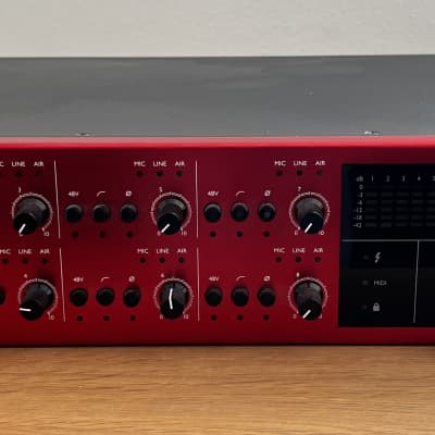 Focusrite Clarett 8Pre X Thunderbolt Audio Interface 2010s - Red for sale